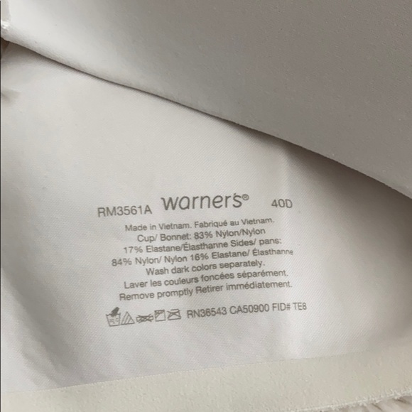 White Warner’s Bra!! - Picture 2 of 2